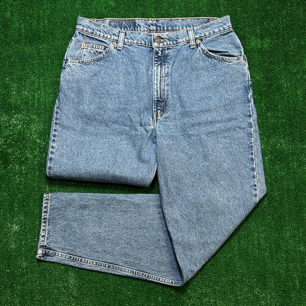 Vintage 1997 Levi's 912 Slim Fit Tapered Leg Orange Tab Jeans Medium 16 Reg M